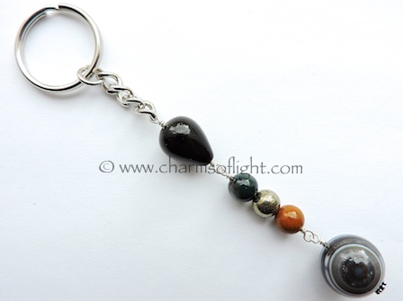 Multi-gemstone Keyring